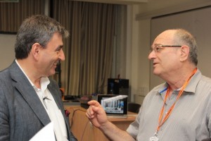 Prof. Mazur (left) with Technion President Prof. Peretz Lavie