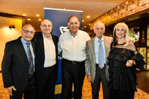 Left to right: Prof. Moussa Youdim, Technion President Prof. Peretz Lavie Haifa Mayor Yona Yahav, Prof. John Finberg and Fruma Youdim