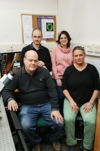 צוות המחקר. מימין לשמאל : פרופ' כנרת קרן, ליטל שני-זרביב, אנטון ליבשיץ ופרופ' ארז בראון