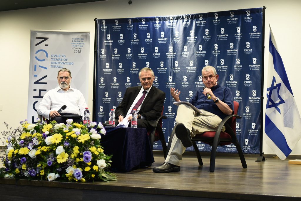 At the panel discussion: (L-R) Rabbi Lord Jonathan Sacks, Prof. Karl Skorecki and Nobel Laureate Dist. Prof. Aaron Ciechanover