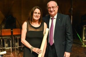 Rona Ramon and Technion President Prof. Peretz Lavie,