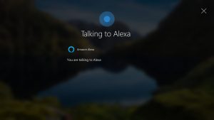 צילום מסך של החולשה (אלכסה פועלת על גבי מסך הנעילה של Windows 10)