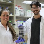 Assistant Professor Naama Geva-Zatorsky (left) and doctoral student Nadav Ben-Assa