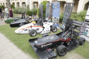 The Formula cars from the Technion - Israel Institute of Technology, Tel Aviv University, and Ben-Gurion University of the Negev