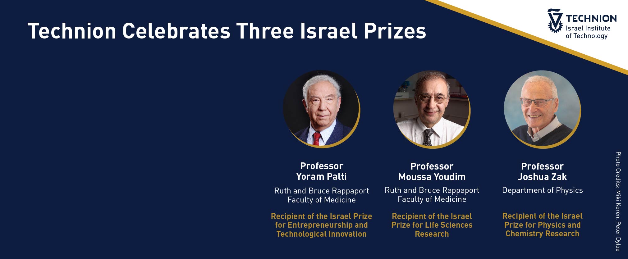 Saluting our 3 Israel Prize winners