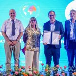 L-R: Technion President Prof. Uri Sivan, Mrs. Rebecca Boukhris, Prof. Herman Wolosker and Mr. Sidney Boukhris