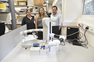 L-R: Yuval Harris, Dr. Hagit Sason-Bauer and Prof. Yosi Shamay