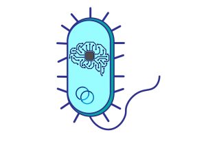 Conceptual illustration: bacterial cells as artificial neural circuits
