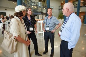 L-R: Technion President Prof. Uri Sivan, Prof. Yoav Livney, and Prof. Maya Davidovich-Pinhas from the Faculty of Biotechnology and Food Engineering, and Prof. Shulamit Levenberg from the Faculty of Biomedical Engineering. 