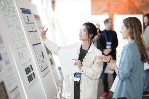 Students at the poster display