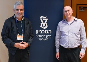 Prof. Kobi Rubinstein, Executive Vice President for Research at the Technion (right) and Prof. Israel Finkelstein, head of the School of Archaeology and Maritime Cultures at the University of Haifa