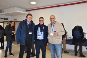 R-L: Prof. Yuval Shaked and Prof. Hossam Haick of the Technion with Prof. Jonathan Sleeman of the University of Heidelberg