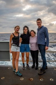 The group from the Technion: Dr. Laure Arsenieff, postdoctoral fellow (from France); Camelia Shopen-Gochev, Israeli doctoral student; Prof. Debbie Lindell; Dr. Sigitas Šulčius, research fellow/academic visitor (from Lithuania). 