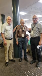 L-R: Technion President Prof. Uri Sivan; Prof Emeritus Joshua Zak; Prof. Adi Nusser, Dean of the Department of Physics