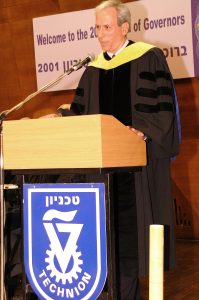 Receiving Technion Honorary Doctorate, 2001