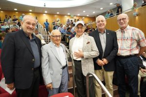 From left to right: Prof. Peretz Lavie, Maj. Gen. (ret.) Amos Horev, Sami Sagol and Scott Leemaster Chairman of the Board of Governors