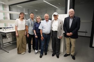 From left to right: Prof. Gitti Frey, Dr. Joshua Grolman, Tova, Itzhak and Sami Sagol and Technion President Prof. Uri Sivan