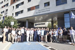 The Anières students with the program’s directors and the Technion management