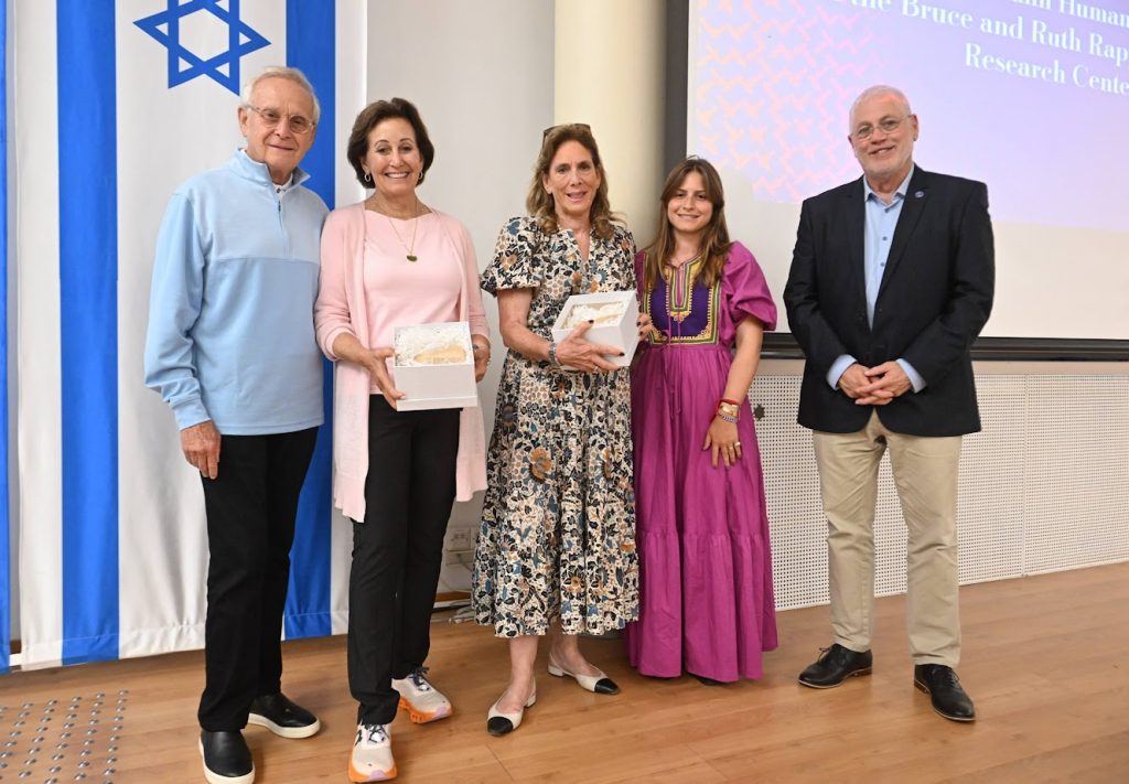 From right to left: Technion President Prof. Uri Sivan, Shir Goldstein, Irith Rappaport, Andi and Larry Wolff