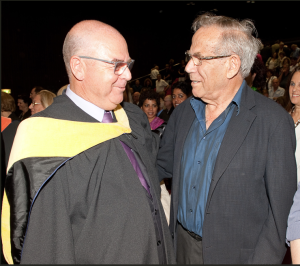 Stef Wertheimer and his son. Eitan
