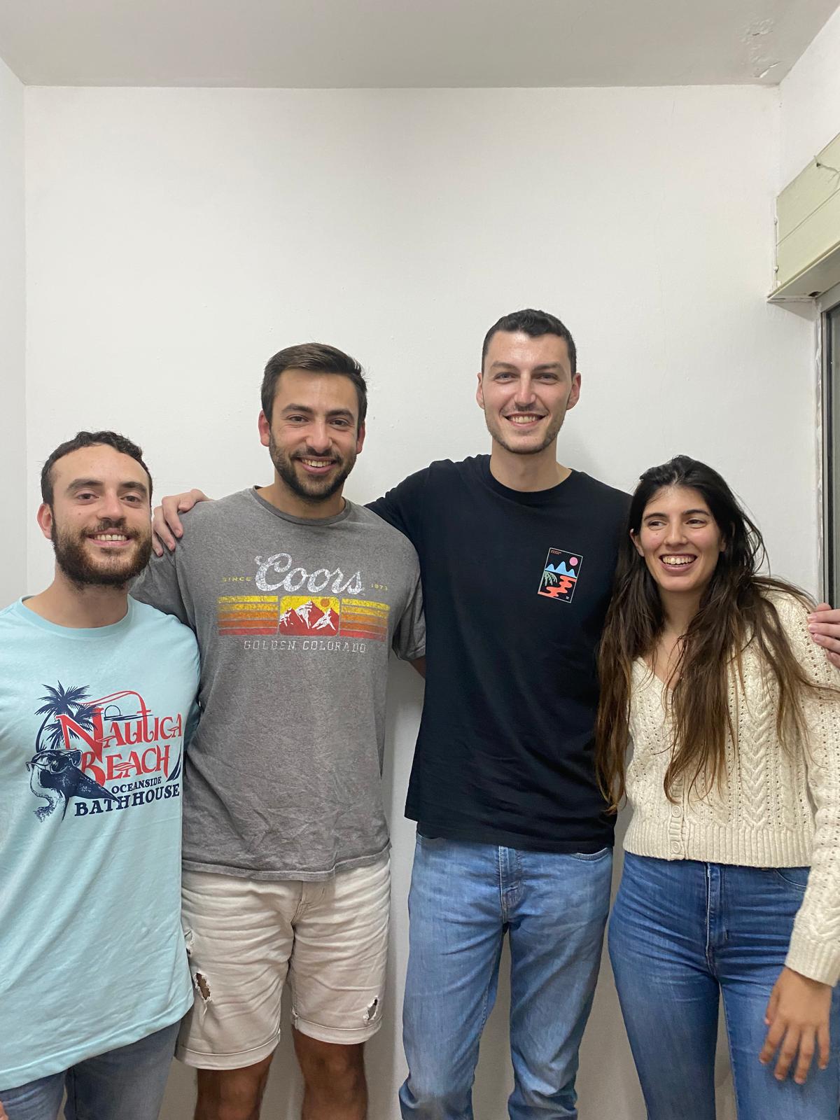 מימין לשמאל: שלו שריקי, יואב וינוב, אלון שור ואהד תשובה