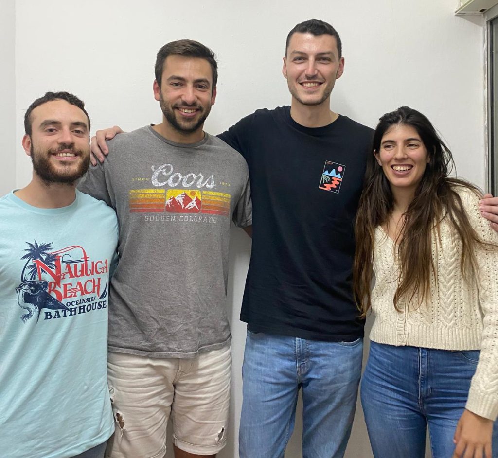 In the photo, from left to right: Ohad Teshuva, Alon Shorr, Yoav Vinov, and Shalev Shriki